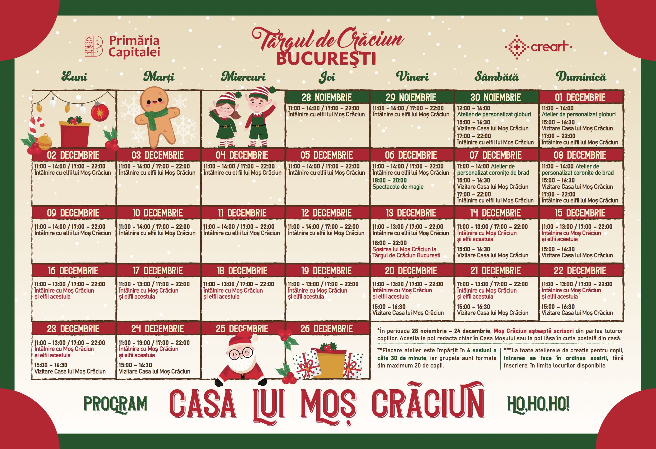 Casa lui Mos Craciun 2019 program