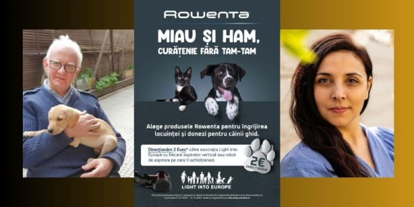 60.000 de euro pentru dresarea câinilor ghid prin campania de responsabilitate socială „Miau și ham, curățenie fără tam-tam”