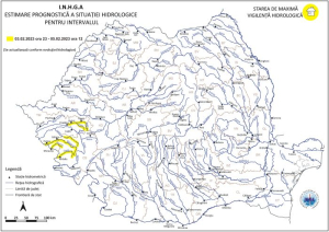Râuri din vestul țării sub incidența codului galben hidrologic